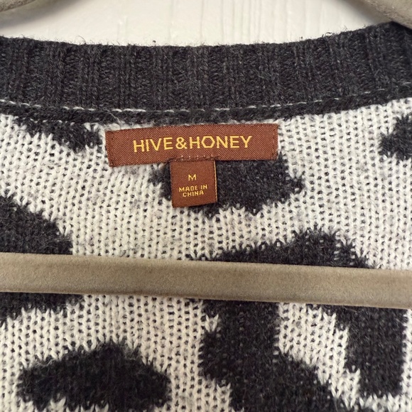 Hive & Honey Black and White Leopard Cardigan size M - Picture 3 of 8